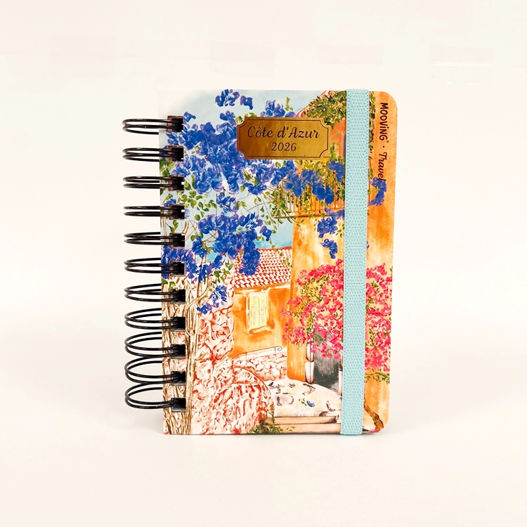 Agenda Mooving 2026 Travel Cote D´Azur Dia por Pagina 10x15 cm con Espiral Art.1403105